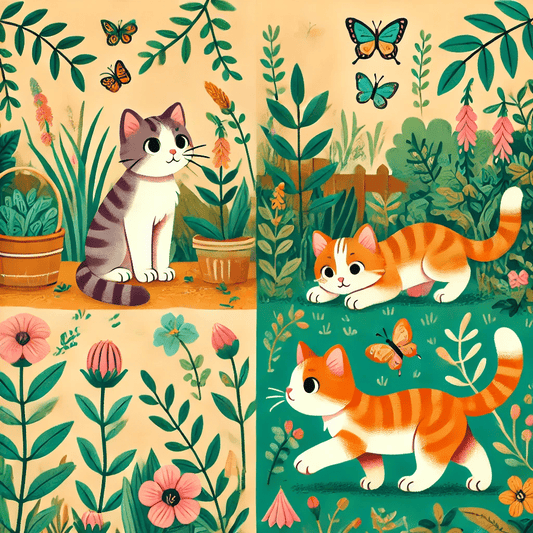 Felix et Luna explorent le jardin : Jeux extérieurs sécurisés