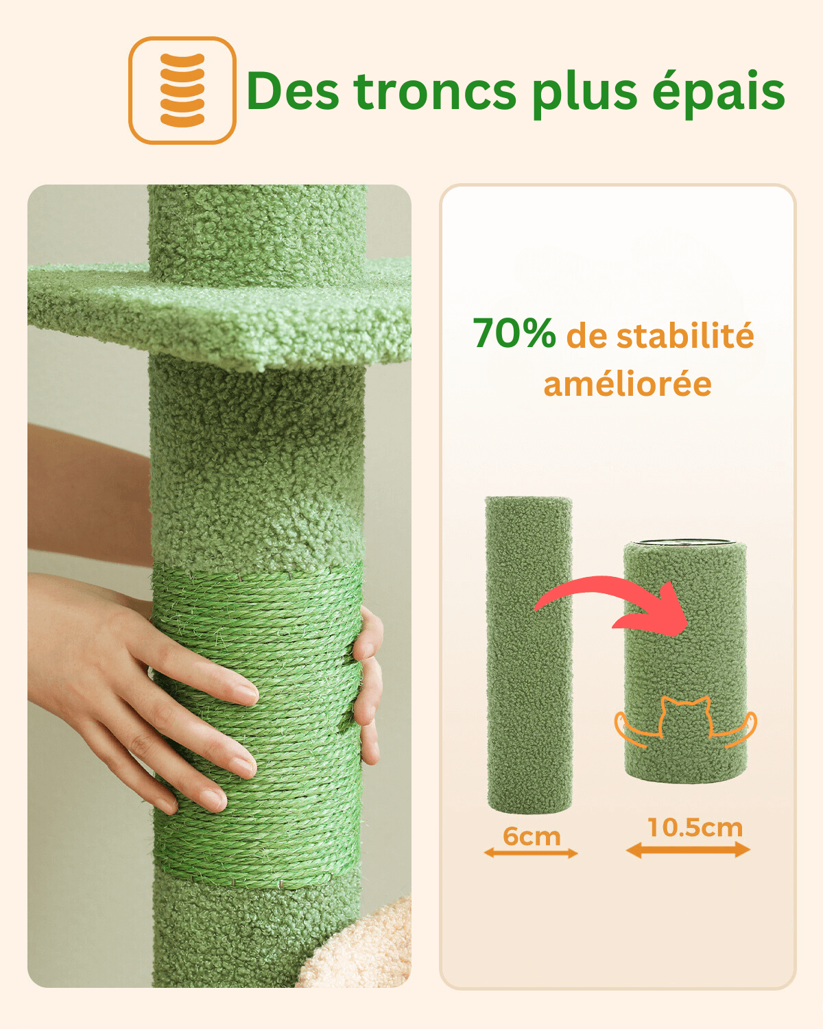 Le poteau d'escalade Griffoir-Cactus Plus