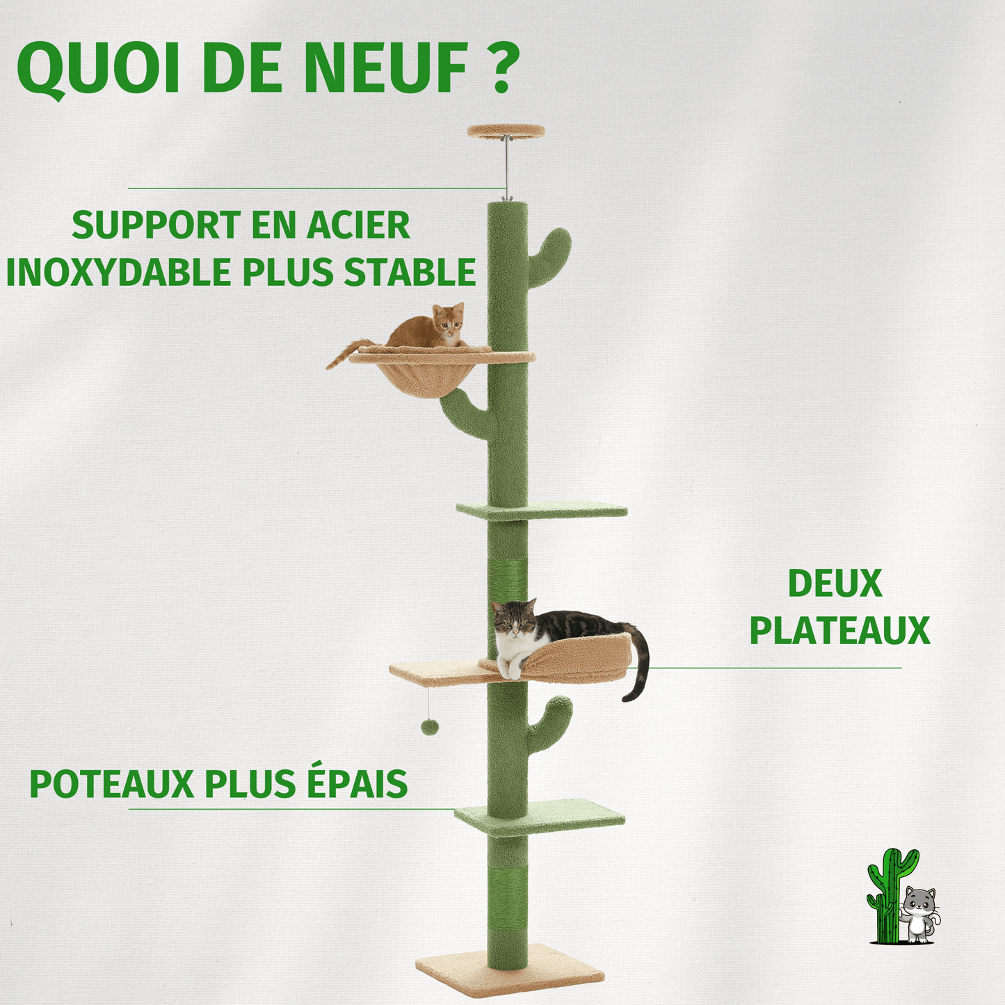 Le poteau d'escalade Griffoir-Cactus Plus